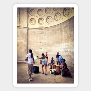 Central Park Drumming Dancing Street Afro Music New York City Sticker